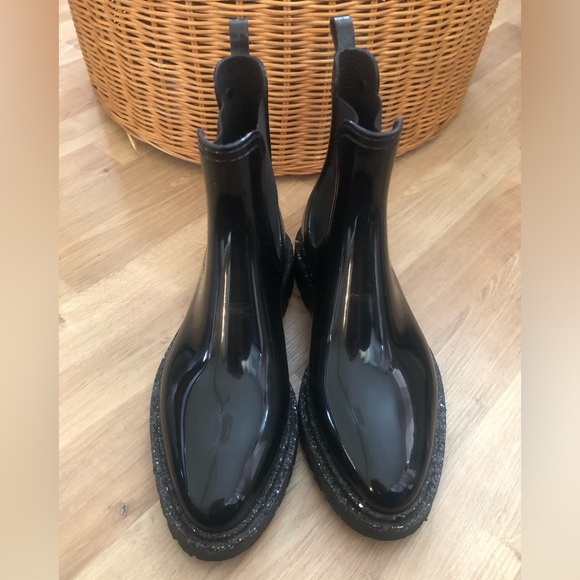 LEMON JELLEY Anlke Boots Sprarkly Shiny Rain Boots Size 40 or An 8/8.5 GUC - Picture 2 of 11